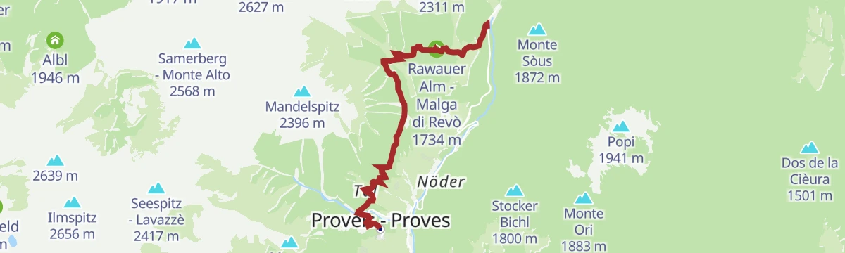 Route map: Sentiero naturalistico Proves